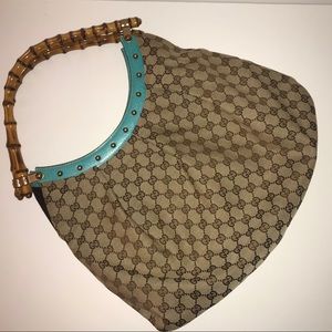 Gucci GG Bamboo Monogram Hobo brown Canvas